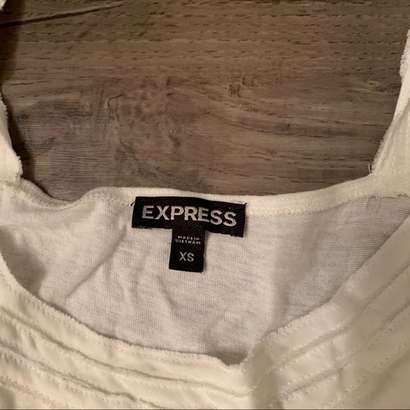 Express Cream Ruffle Blouse - Picture 2 of 3